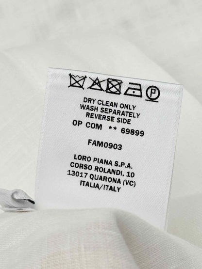 Pre-loved LORO PIANA Norlia White Size US 6 Midi Dress at Reems Closet
