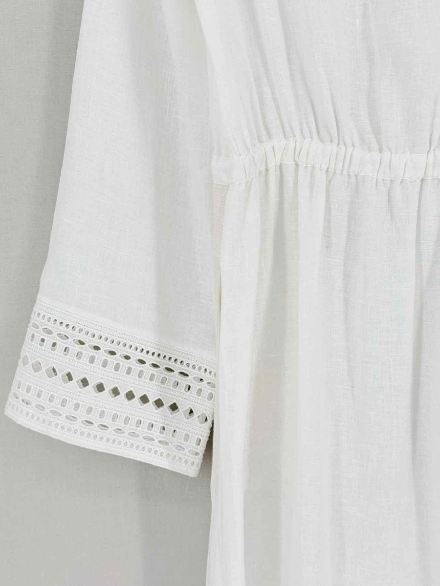 Pre-loved LORO PIANA Norlia White Size US 6 Midi Dress at Reems Closet