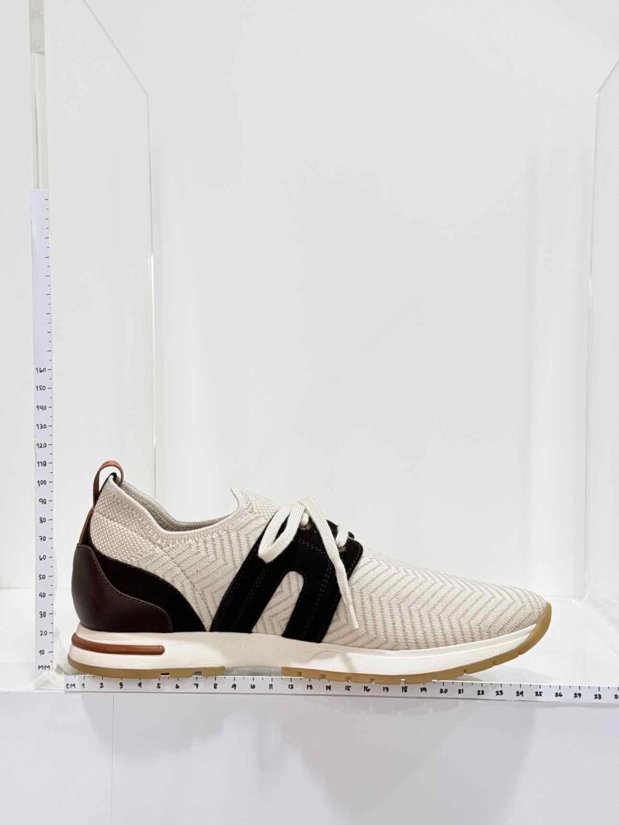 Pre - loved LORO PIANA Off - white & Brown Size EU 38 Sneakers at Reems Closet