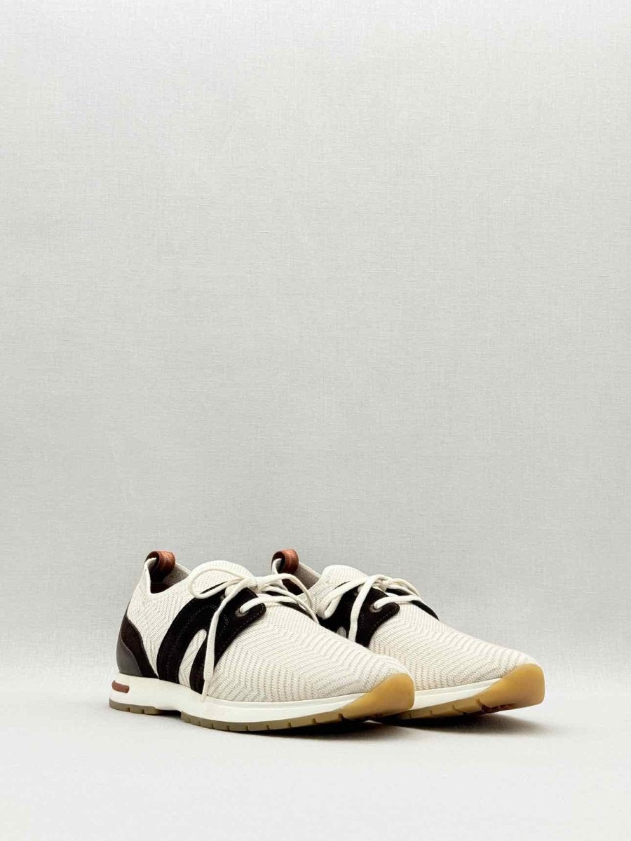 Pre - loved LORO PIANA Off - white & Brown Size EU 38 Sneakers at Reems Closet