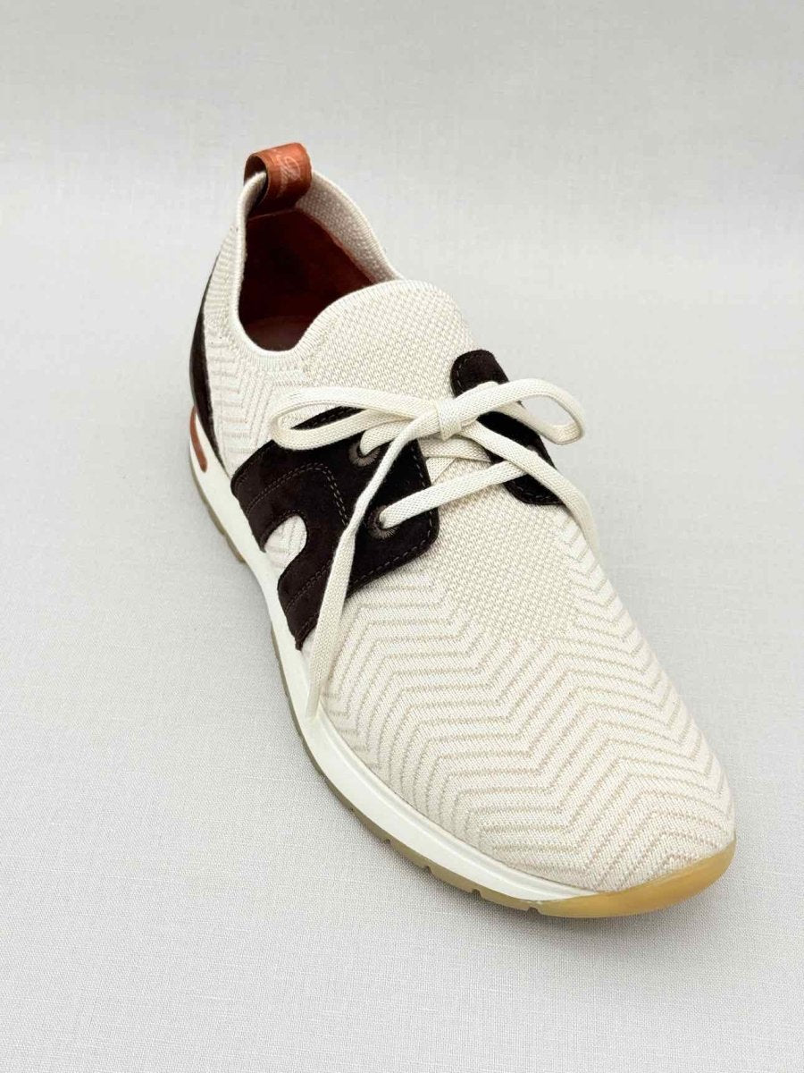 Pre - loved LORO PIANA Off - white & Brown Size EU 38 Sneakers at Reems Closet