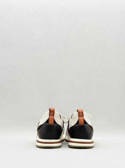 Pre - loved LORO PIANA Off - white & Brown Size EU 38 Sneakers at Reems Closet