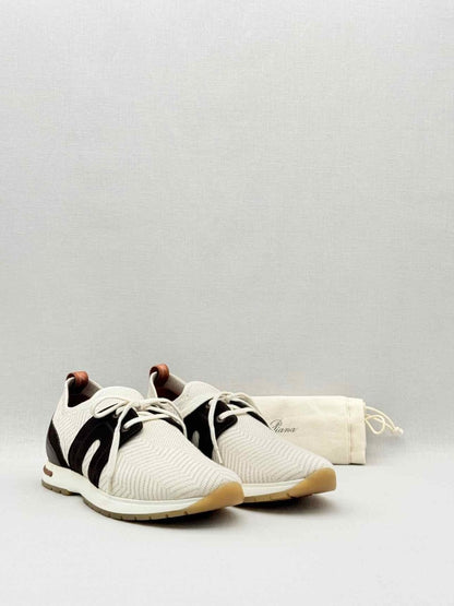 Pre - loved LORO PIANA Off - white & Brown Size EU 38 Sneakers at Reems Closet