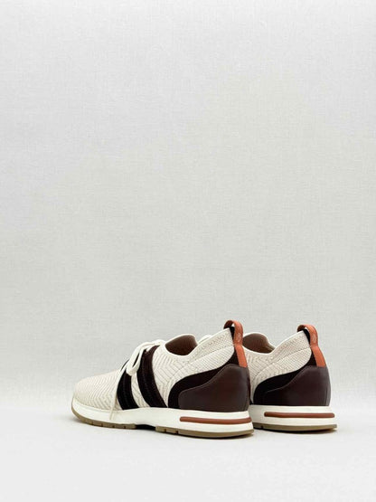 Pre - loved LORO PIANA Off - white & Brown Size EU 38 Sneakers at Reems Closet