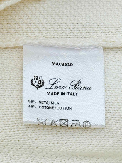 Pre - loved LORO PIANA Off - white Size US 4 Cardigan at Reems Closet
