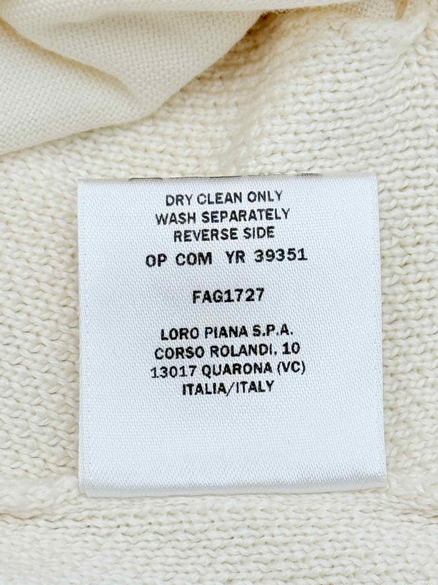 Pre - loved LORO PIANA Off - white Size US 4 Cardigan at Reems Closet