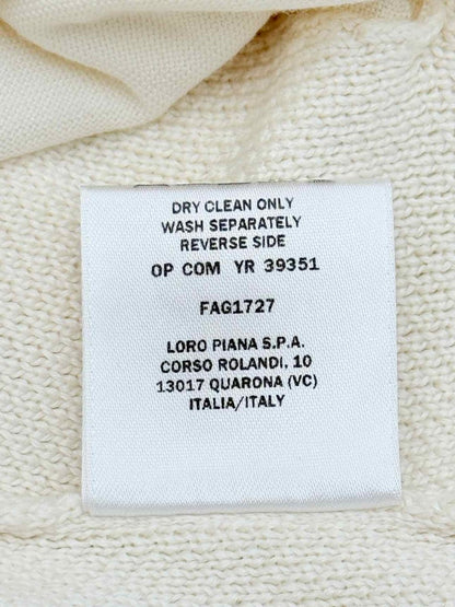 Pre - loved LORO PIANA Off - white Size US 4 Cardigan at Reems Closet
