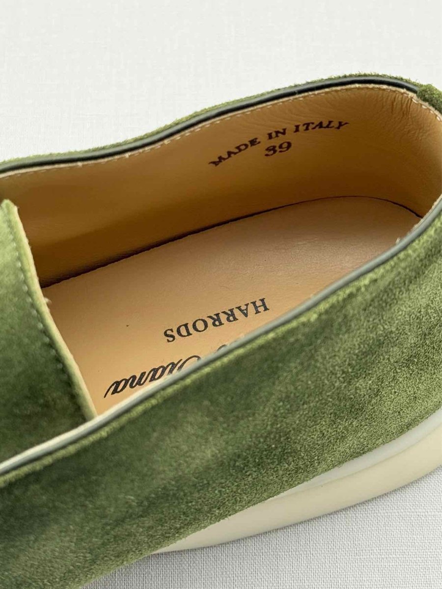 Pre - loved LORO PIANA Open Walk Green Size EU 39 Ankle Boots at Reems Closet