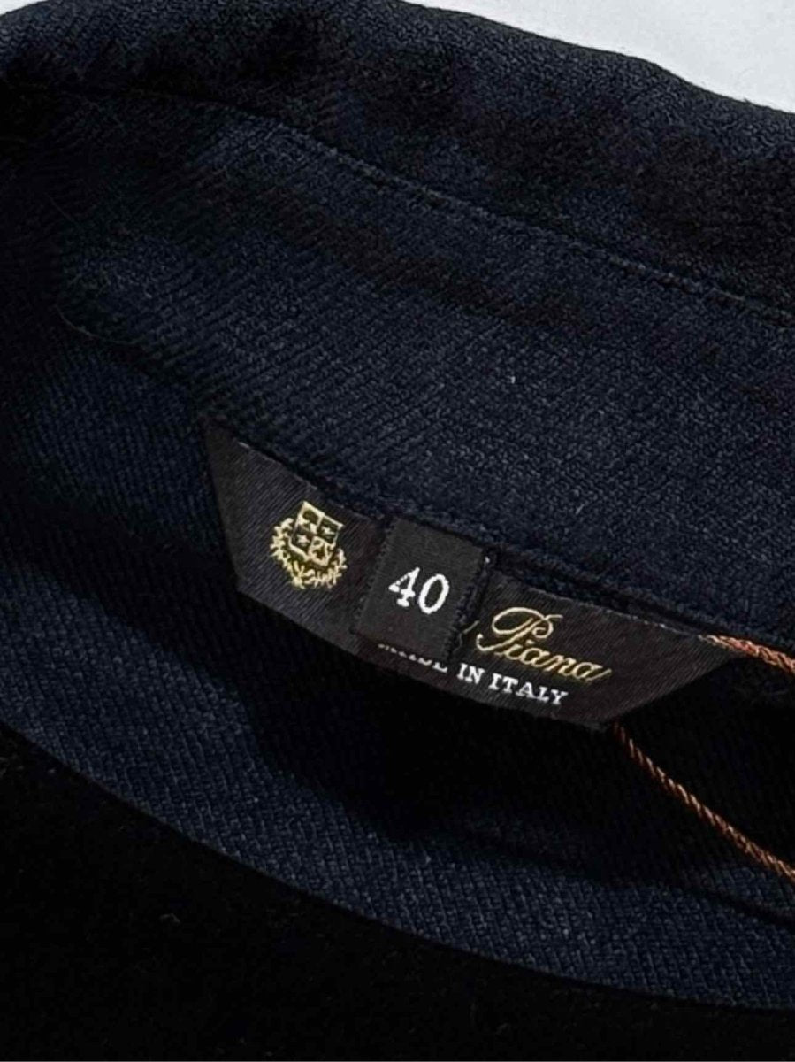 Pre - loved LORO PIANA Short Sleeve Blue Shirt at Reems Closet