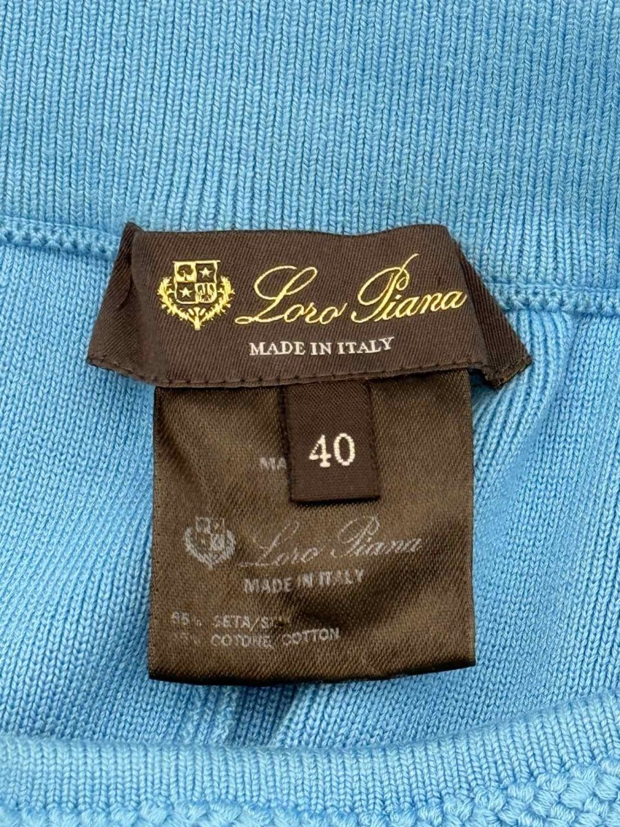 Pre - loved LORO PIANA Sorbonne Blue Size US 4 Pants at Reems Closet