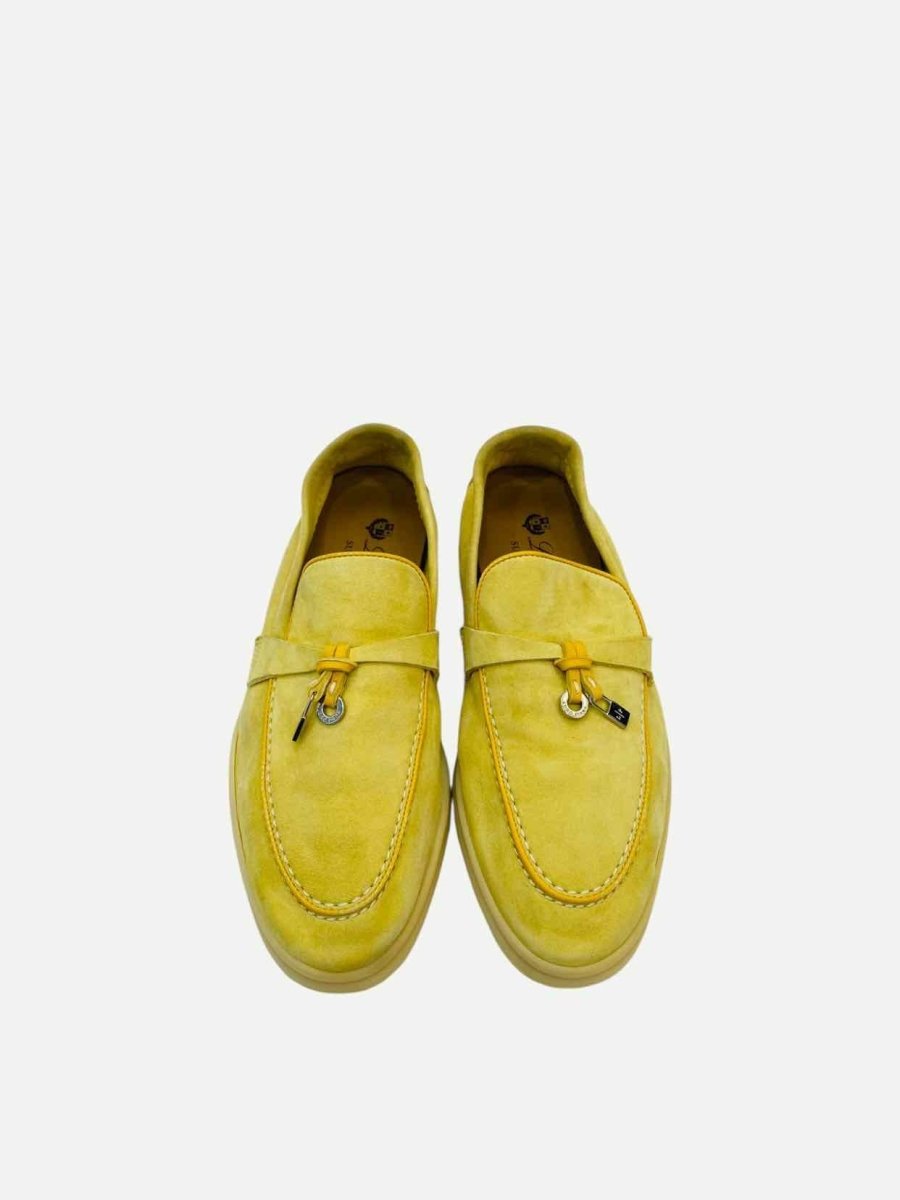 LORO PIANA Summer Charms Walk Yellow Loafers 35 - Reems Closet