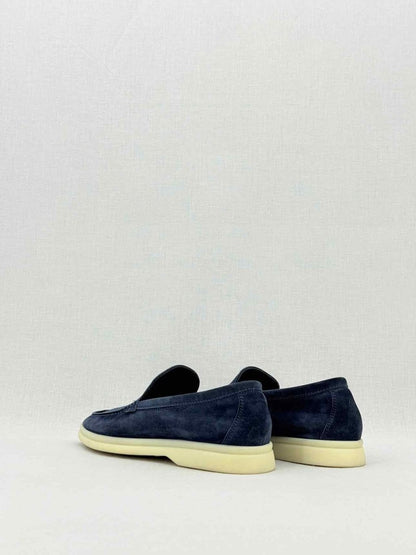 Pre - loved LORO PIANA Summer Walk Navy Blue Size EU 35 Loafers at Reems Closet
