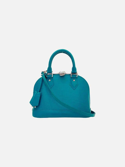 Pre - loved LOUIS VUITTON Alma BB Blue Shoulder Bag at Reems Closet