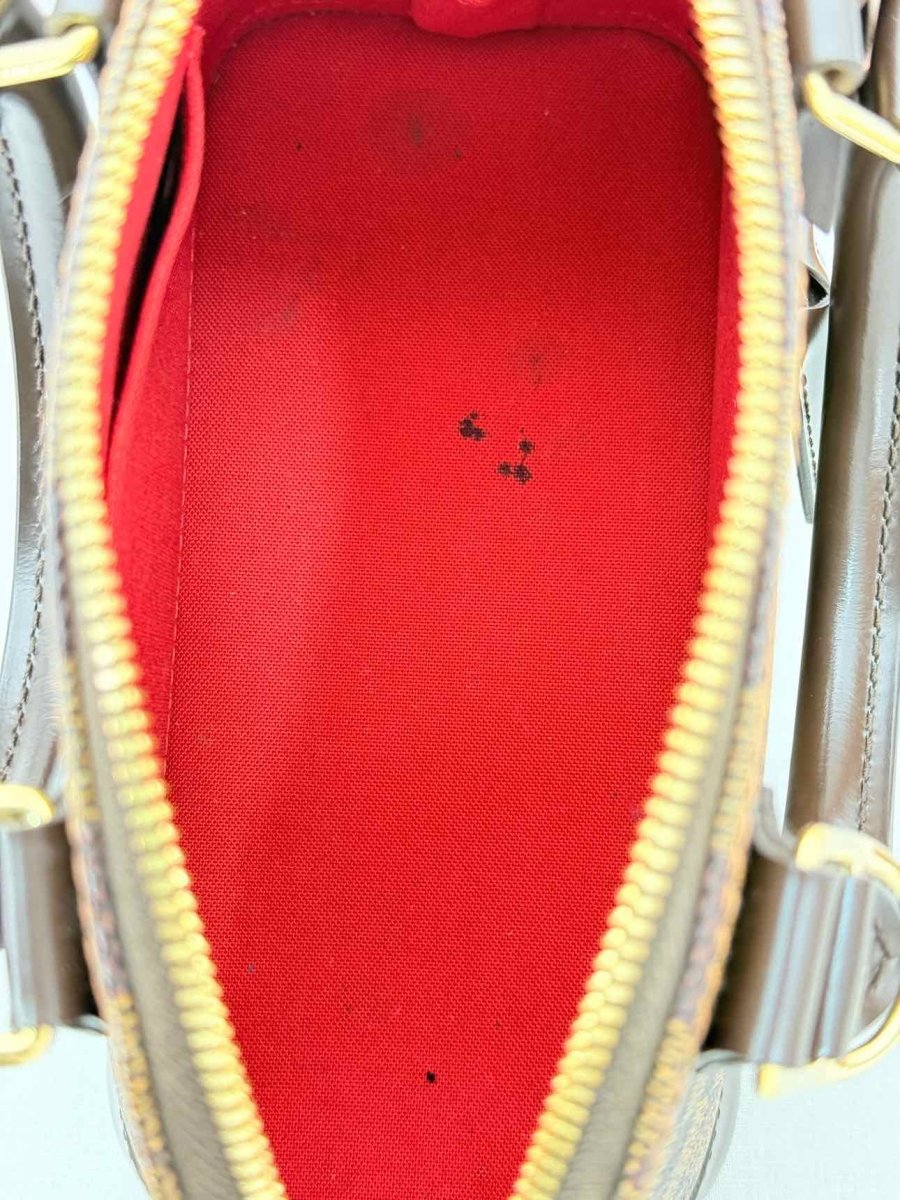 Pre - loved LOUIS VUITTON Alma Brown Damier Ebene Top Handle at Reems Closet