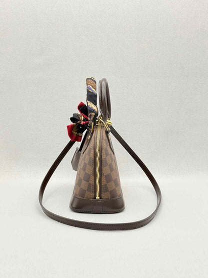 Pre - loved LOUIS VUITTON Alma Brown Damier Ebene Top Handle at Reems Closet