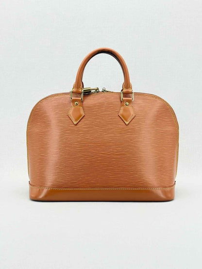 Pre - loved LOUIS VUITTON Alma Camel Top Handle at Reems Closet