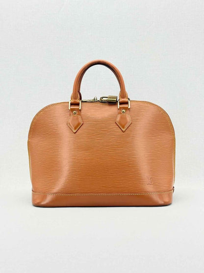 Pre - loved LOUIS VUITTON Alma Camel Top Handle at Reems Closet