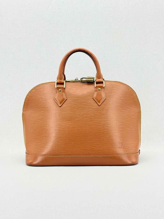 Pre - loved LOUIS VUITTON Alma Camel Top Handle at Reems Closet