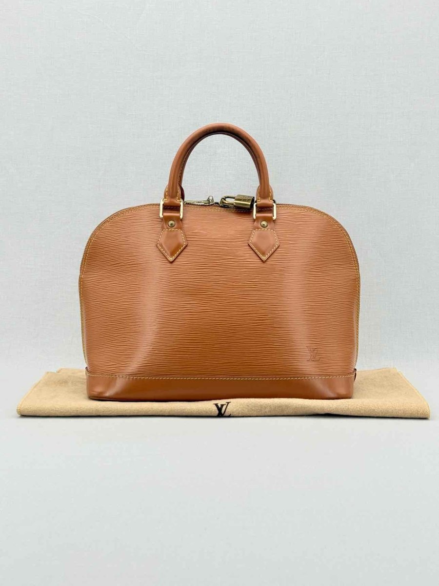 Pre - loved LOUIS VUITTON Alma Camel Top Handle at Reems Closet