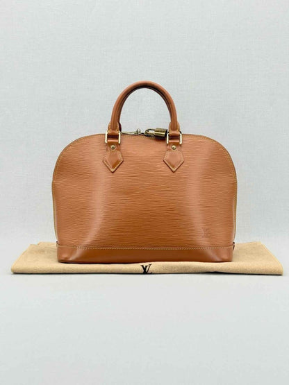 Pre - loved LOUIS VUITTON Alma Camel Top Handle at Reems Closet