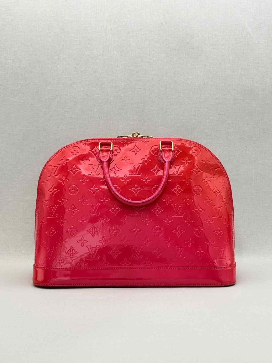Pre-loved LOUIS VUITTON Alma Red Monogram Top Handle at Reems Closet