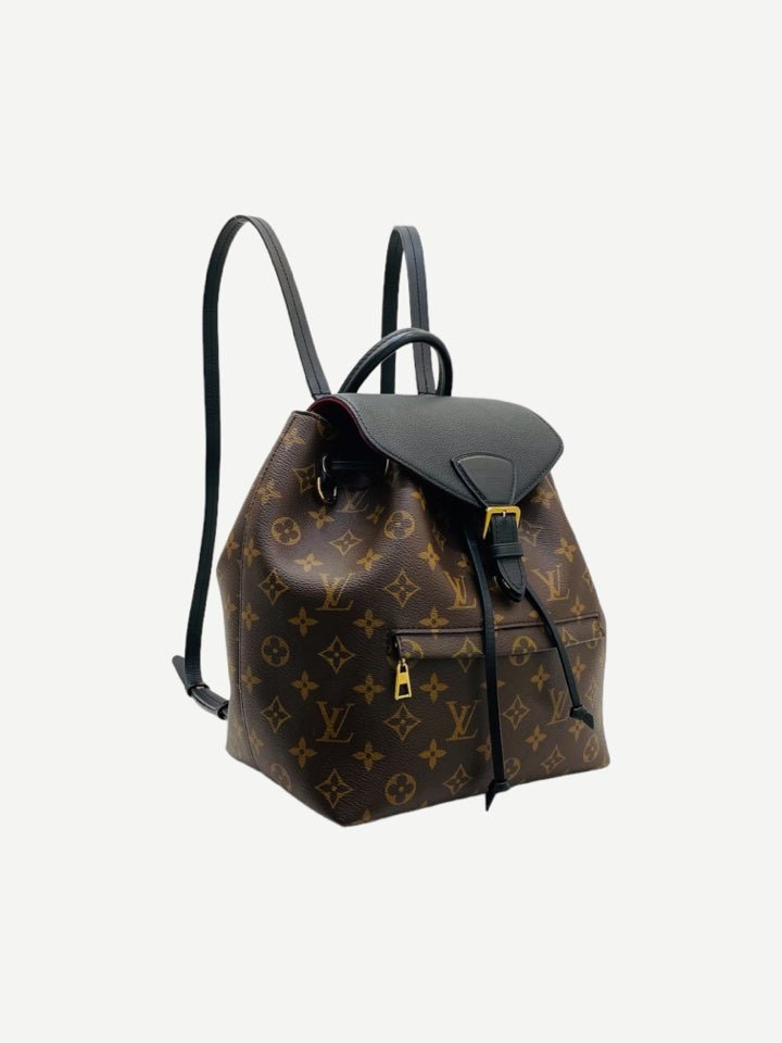 Pre - loved LOUIS VUITTON Backpack Black & Brown Monogram Backpack at Reems Closet