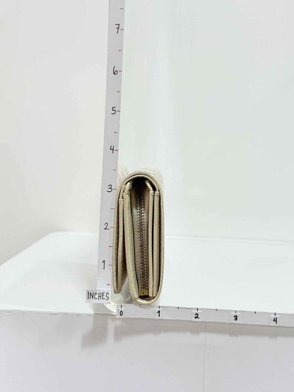 Pre - loved LOUIS VUITTON Beige Damier Azur Continental Wallet at Reems Closet