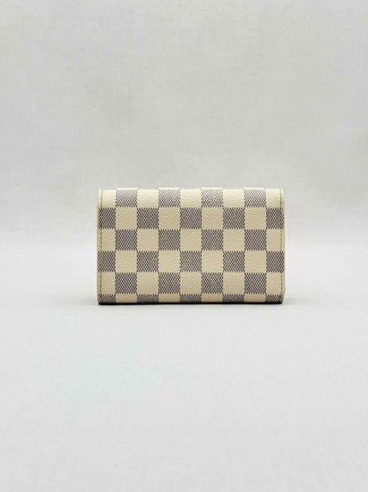 Pre - loved LOUIS VUITTON Beige Damier Azur Continental Wallet at Reems Closet