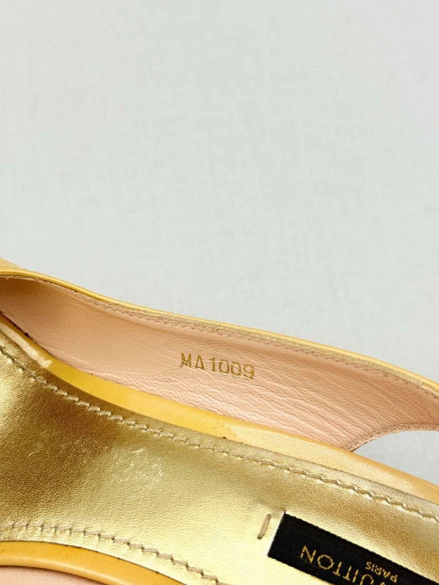 Pre - loved LOUIS VUITTON Beige Monogram Size EU 40 Slingbacks at Reems Closet