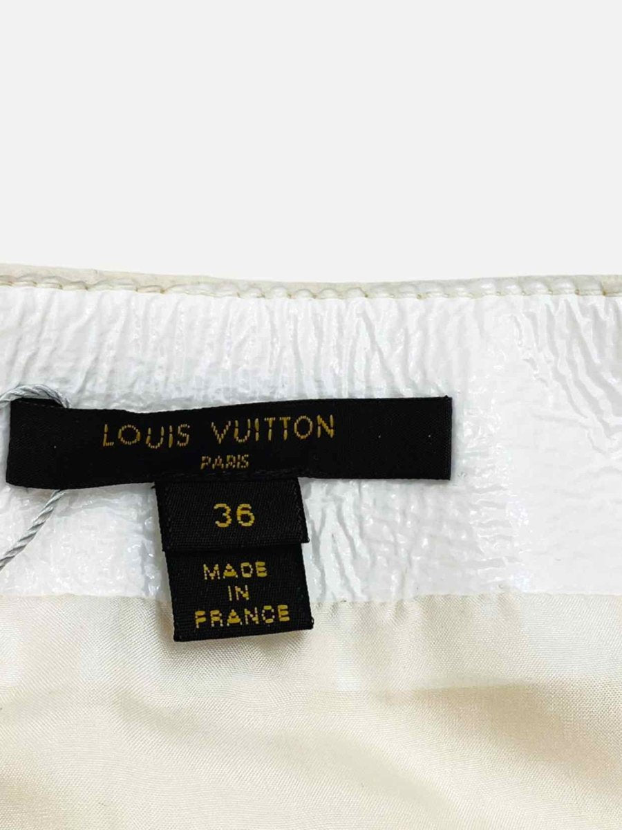 Pre - loved LOUIS VUITTON Belted White Skirt at Reems Closet