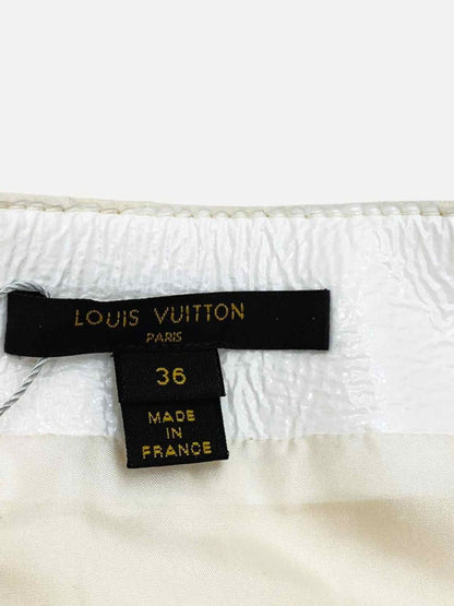 Pre - loved LOUIS VUITTON Belted White Skirt at Reems Closet