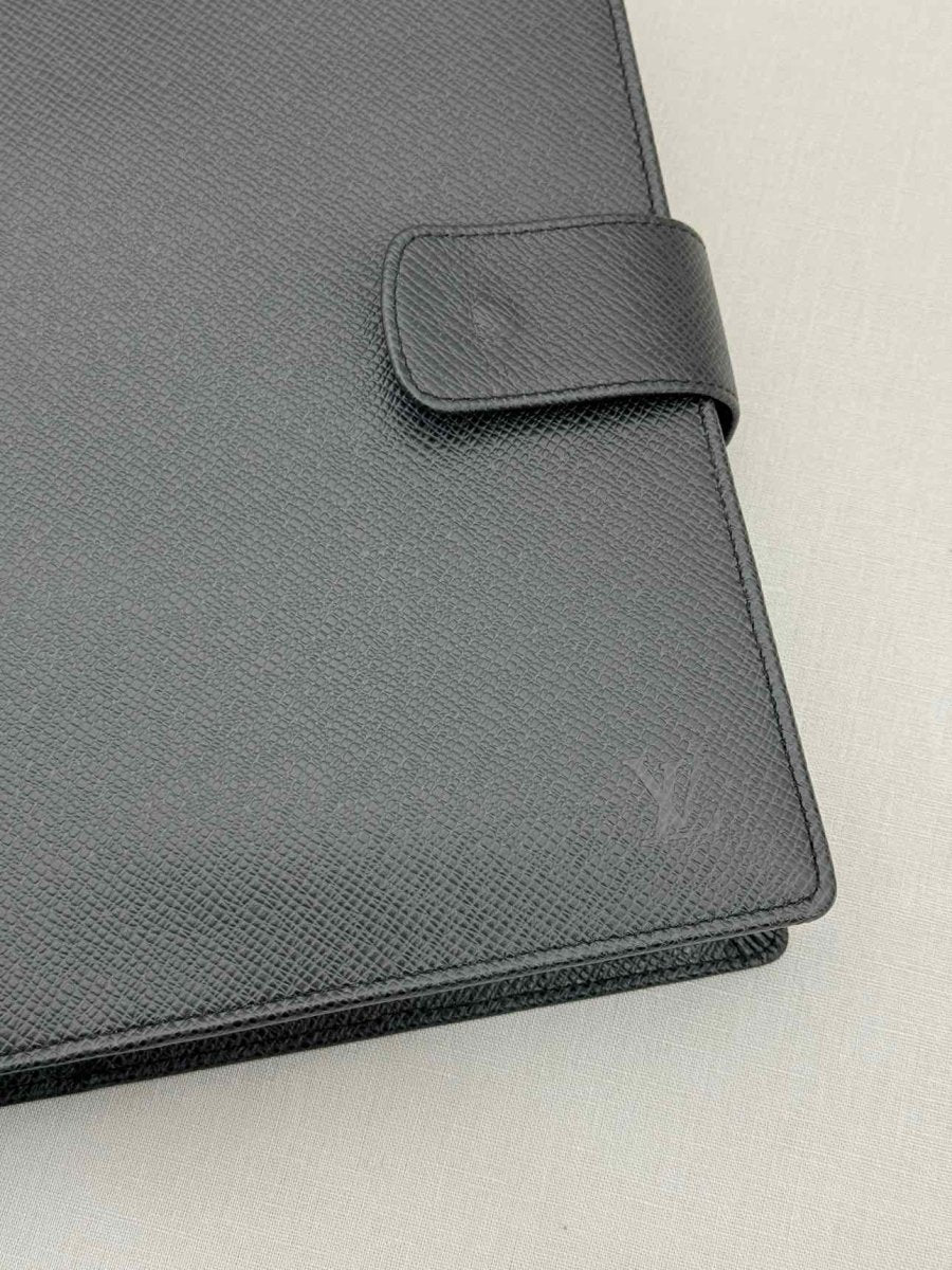 Pre - loved LOUIS VUITTON Black Agenda Cover at Reems Closet