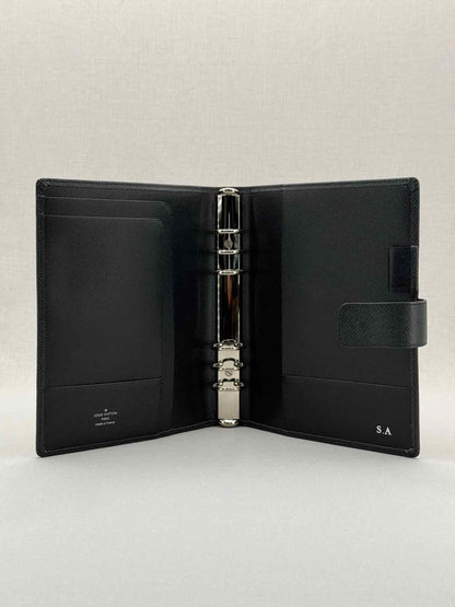 Pre - loved LOUIS VUITTON Black Agenda Cover at Reems Closet
