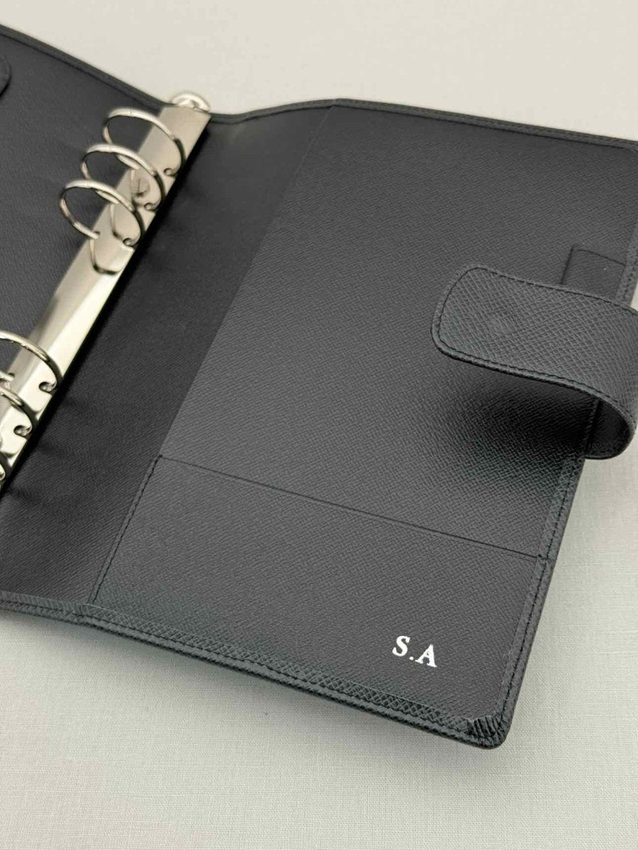 Pre - loved LOUIS VUITTON Black Agenda Cover at Reems Closet