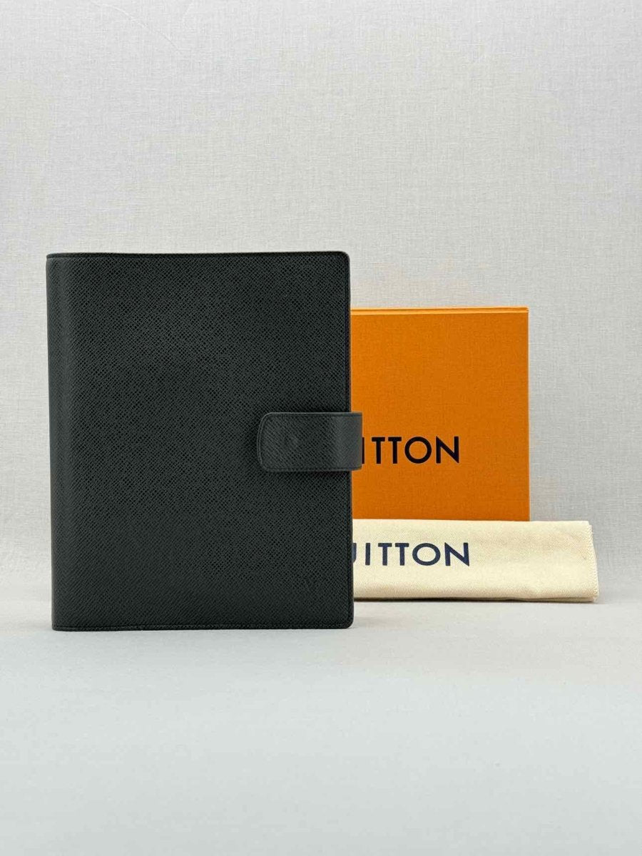 Pre - loved LOUIS VUITTON Black Agenda Cover at Reems Closet