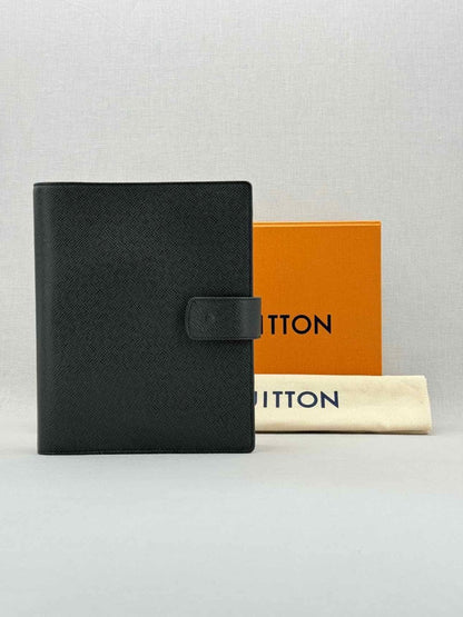 Pre - loved LOUIS VUITTON Black Agenda Cover at Reems Closet