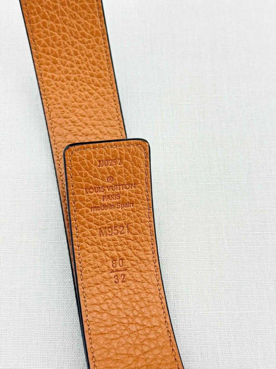 Pre - loved LOUIS VUITTON Black Belt at Reems Closet