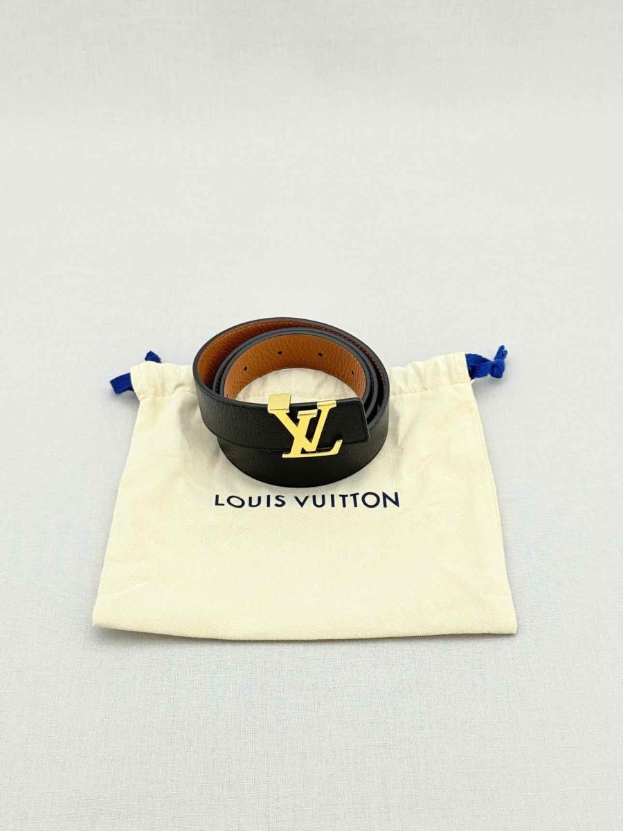 Pre - loved LOUIS VUITTON Black Belt at Reems Closet