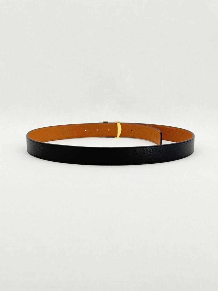 Pre - loved LOUIS VUITTON Black Belt at Reems Closet