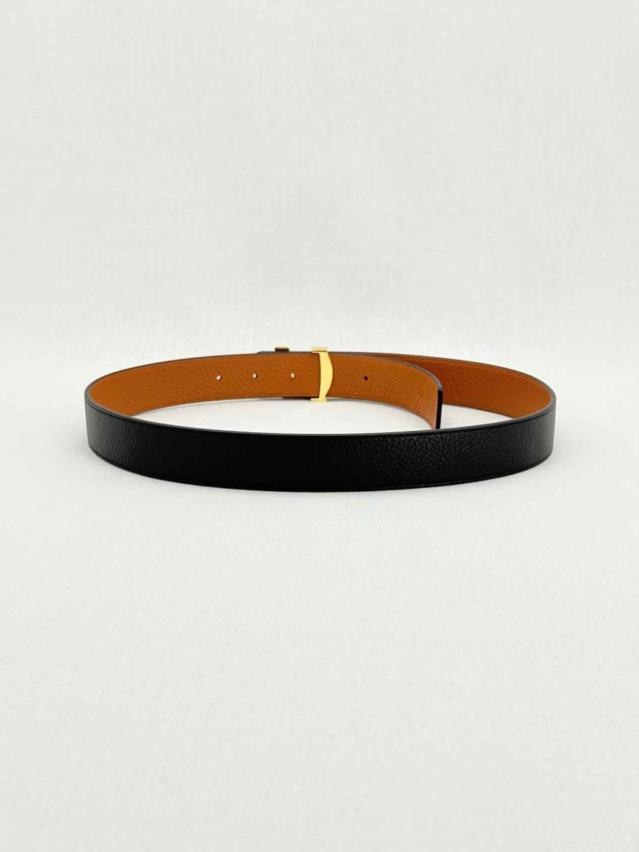 Pre - loved LOUIS VUITTON Black Belt at Reems Closet