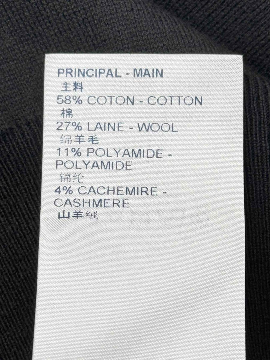 Pre - loved LOUIS VUITTON Black Logo Patch Size US 2 Cardigan at Reems Closet