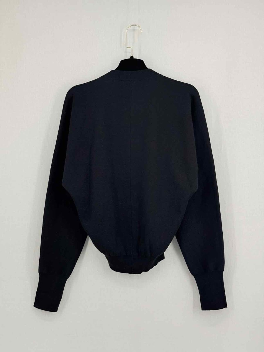 Pre - loved LOUIS VUITTON Black Logo Patch Size US 2 Cardigan at Reems Closet