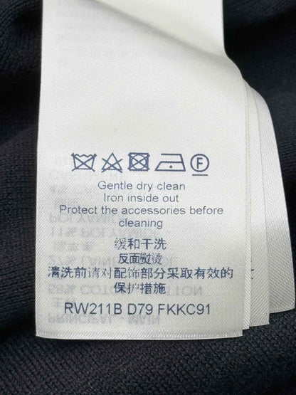 Pre - loved LOUIS VUITTON Black Logo Patch Size US 2 Cardigan at Reems Closet