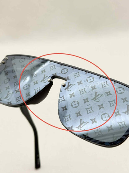 Pre-loved LOUIS VUITTON Black Monogram Sunglasses at Reems Closet