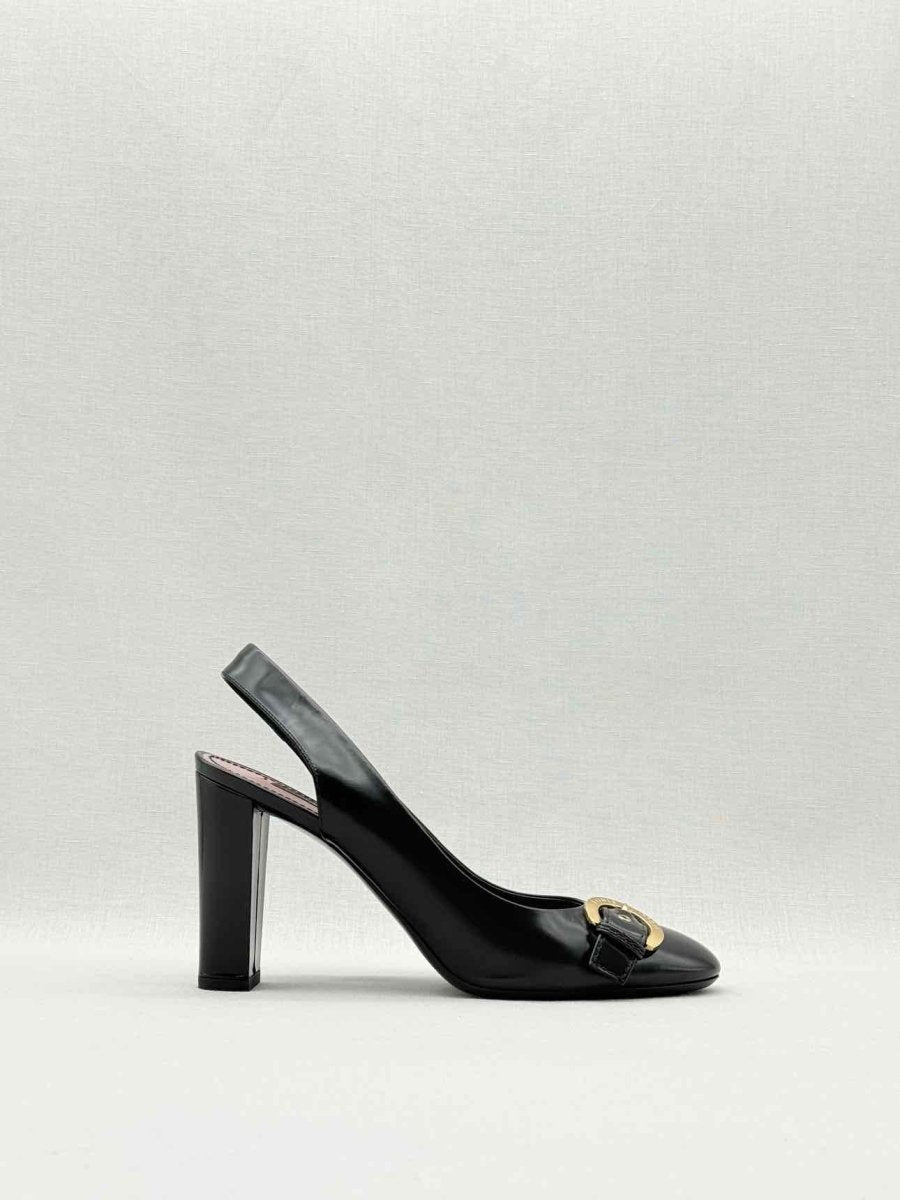 Pre - loved LOUIS VUITTON Black Size EU 39 Slingbacks at Reems Closet