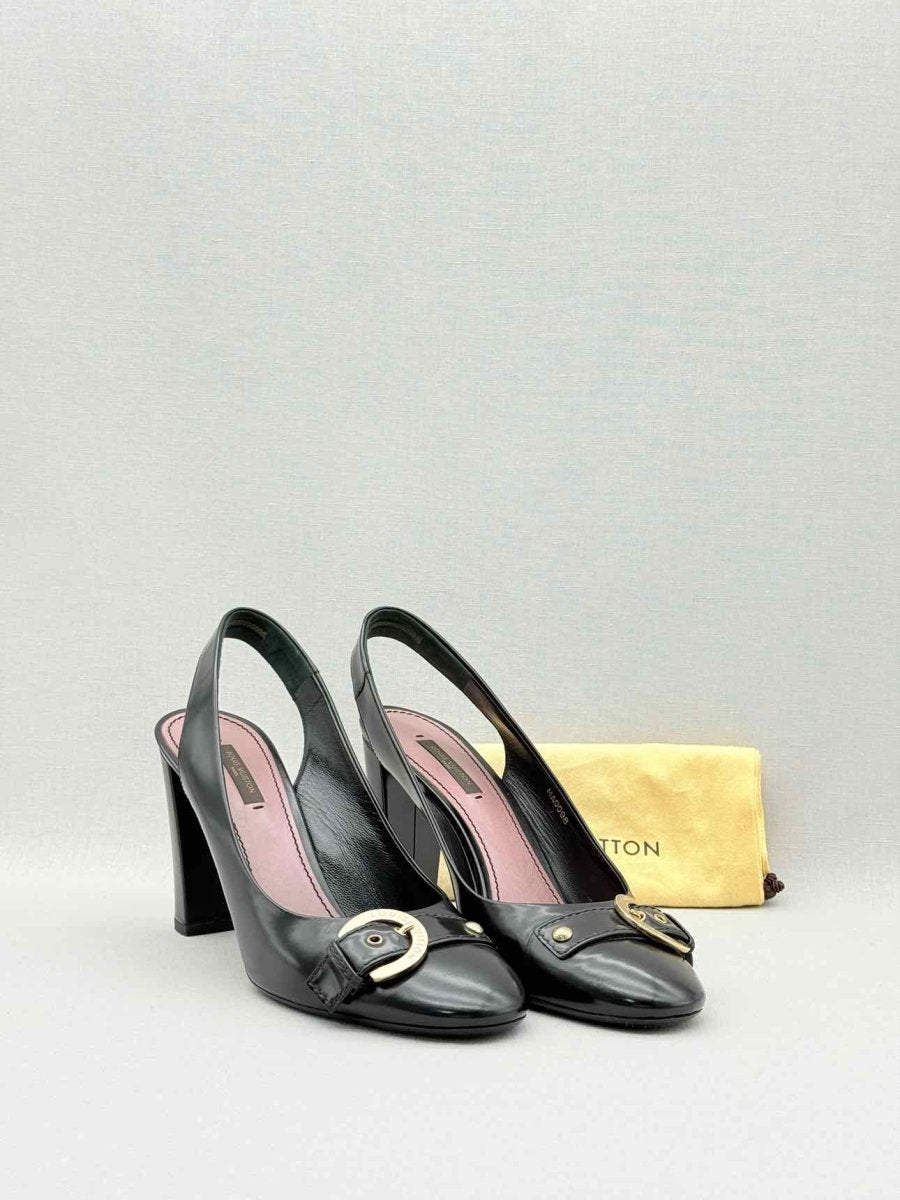 Pre - loved LOUIS VUITTON Black Size EU 39 Slingbacks at Reems Closet