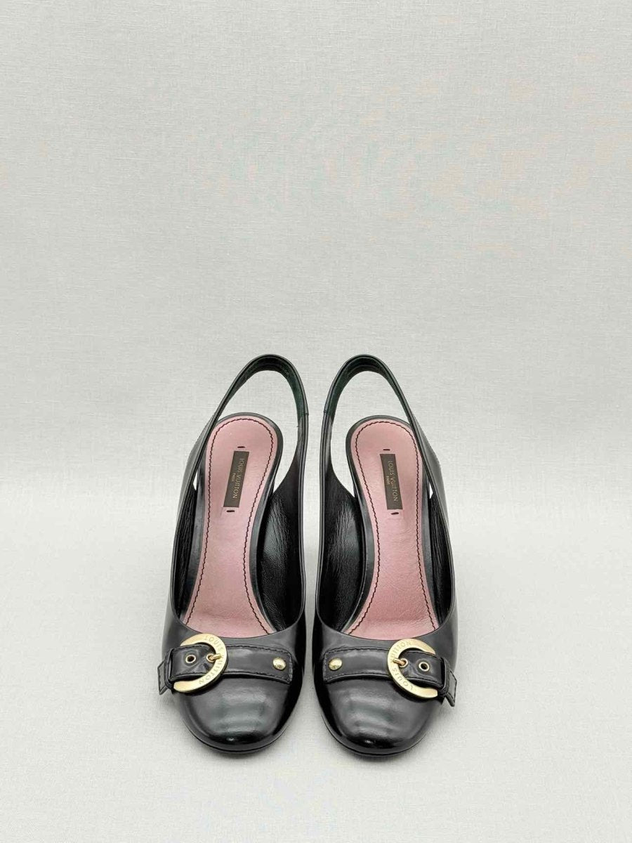 Pre - loved LOUIS VUITTON Black Size EU 39 Slingbacks at Reems Closet