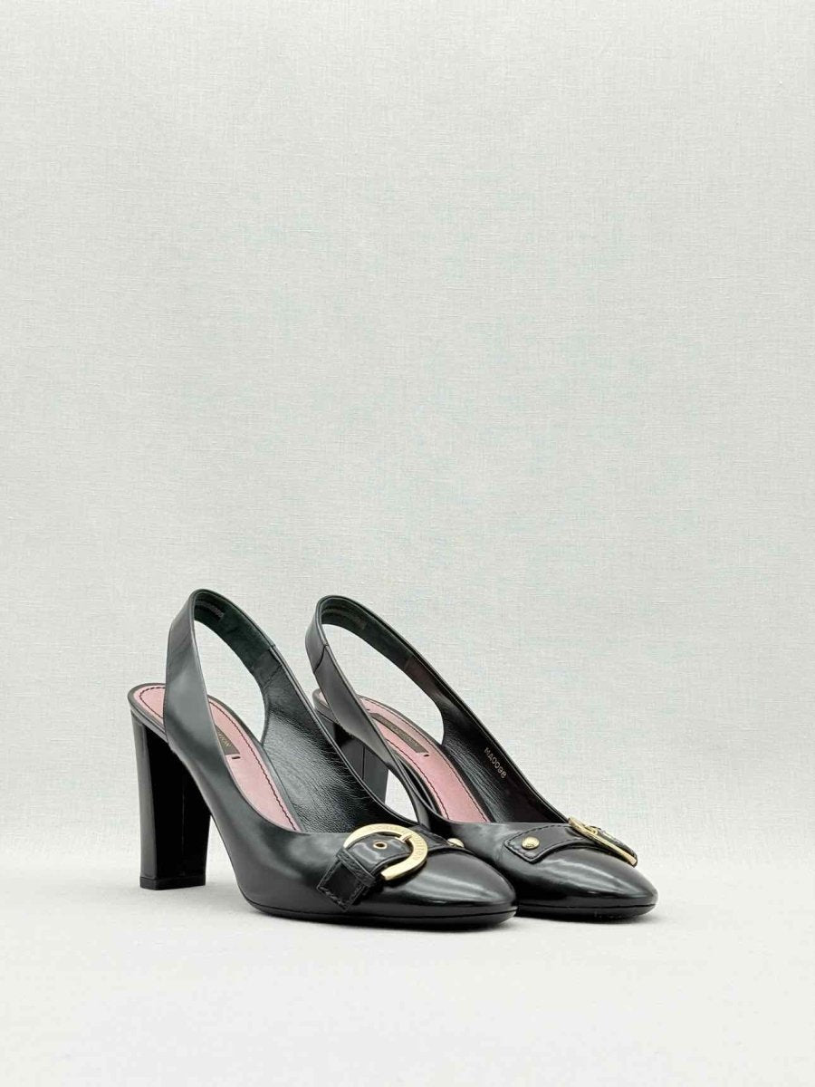 Pre - loved LOUIS VUITTON Black Size EU 39 Slingbacks at Reems Closet