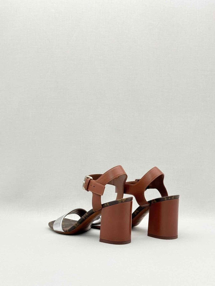 Pre-loved LOUIS VUITTON Bloom Monogram Size EU 39 Heeled Sandals at Reems Closet