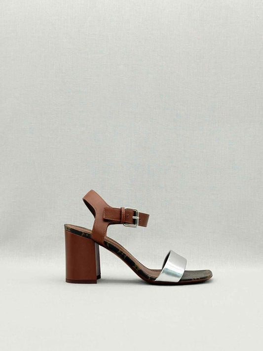 Pre-loved LOUIS VUITTON Bloom Monogram Size EU 39 Heeled Sandals at Reems Closet